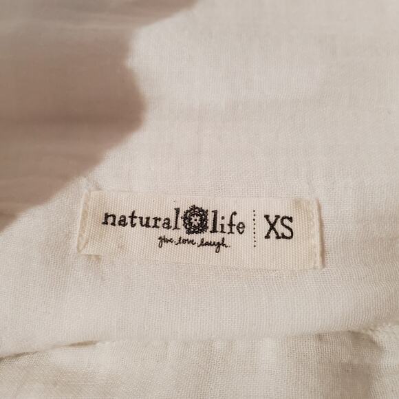 Natural Life Gauze Smocked Ruffle Peasant Maxi Skirt XS White Angel Cottage Boho - Picture 5 of 8